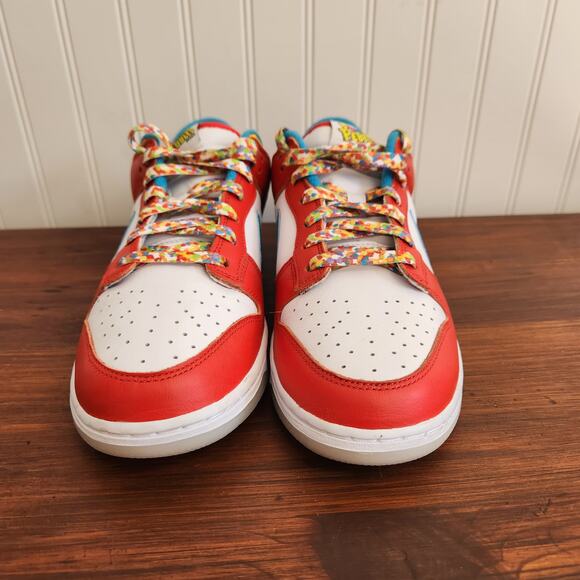 Nike Size 9M/10.5W Low Dunk‎ Fruity Pebbles Red/Blue/Yellow Pre-owned Good Clean - Picture 3 of 15